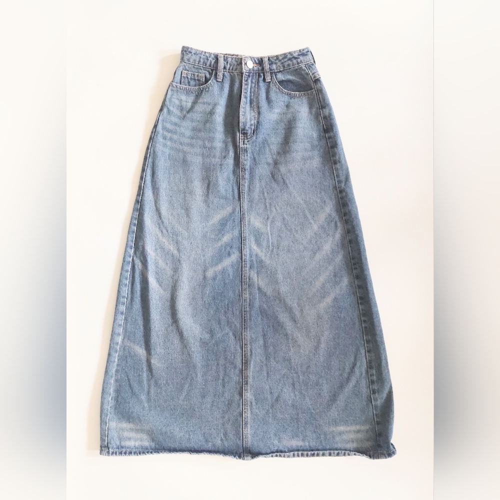 Cider Denim Jean Maxi Skirt Size XXS